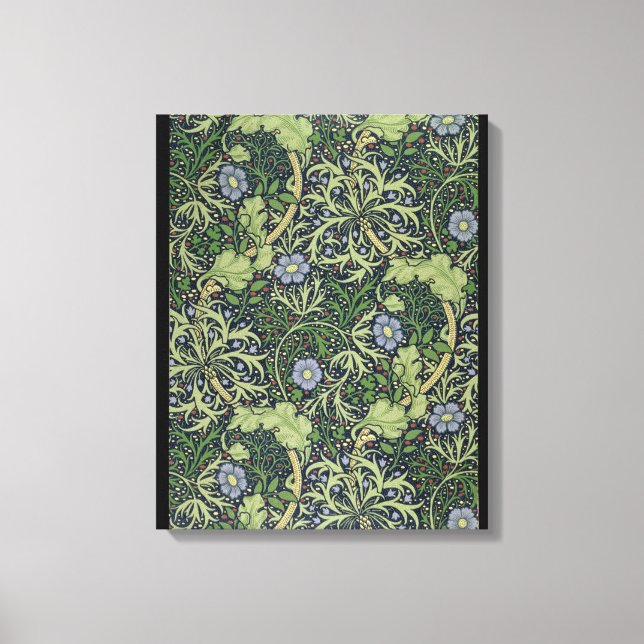 Seaweed Wallpaper Design, printed by John Henry De Canvas Print (Front)