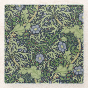 Seaweed Wallpaper Design, printed by John Henry De Glass Coaster