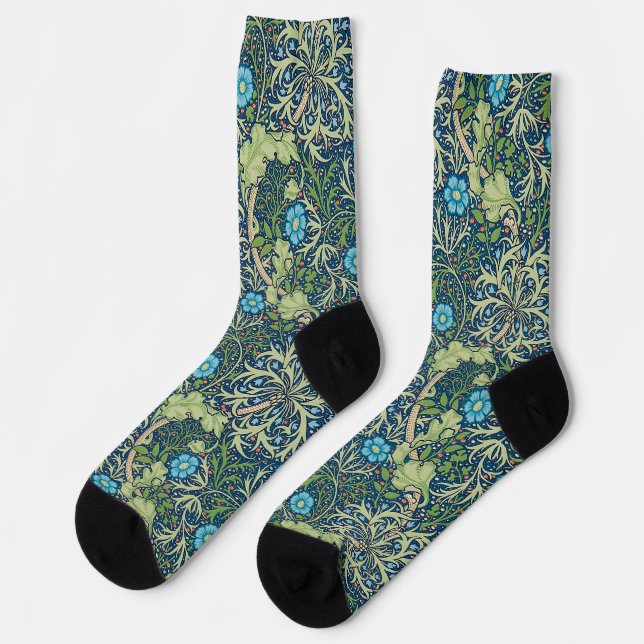 Seaweed, William Morris Socks (Left)