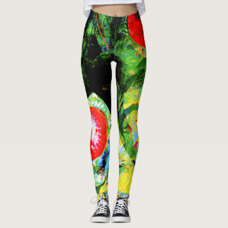 Seaweed with Red Diatom in Yellow Leggings