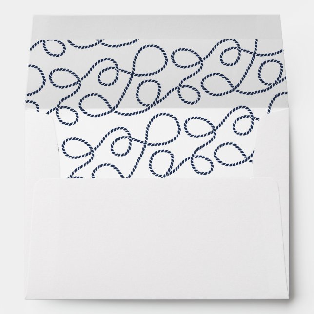 Seaworthy | Rope Pattern 5x7 Return Address Envelopes (Back (Bottom))