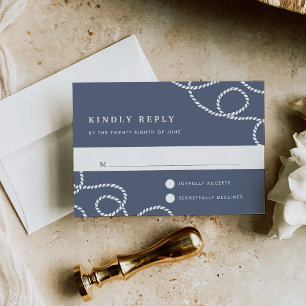 Seaworthy RSVP Card   Slate