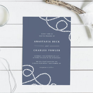 Seaworthy Wedding Invitation Slate