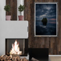 Sebago Lake Island Oasis Stretched Canvas Print