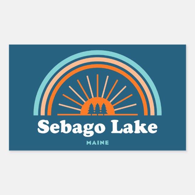 Sebago Lake Maine Rainbow Sticker (Front)