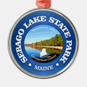 Sebago Lake SP Metal Ornament