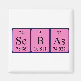 Sebas periodic table name magnet