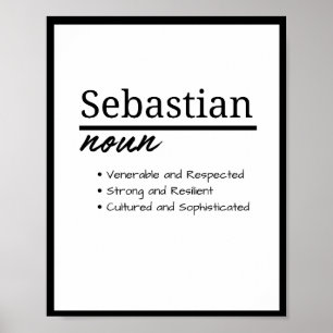 Sebastian, Boy Personalized Name Definition Poster