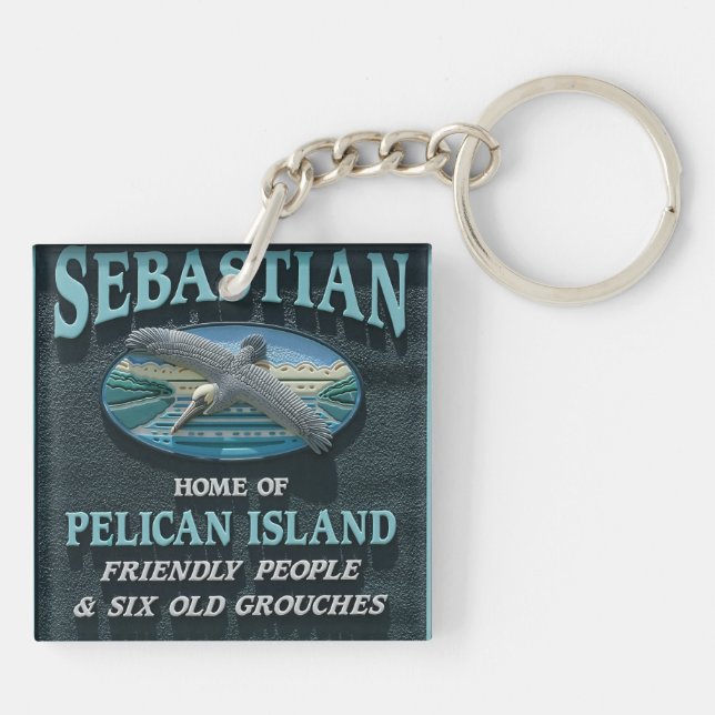 Sebastian, FL Keychain (Back)