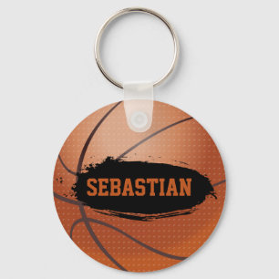 Sebastian Name Basketball Keychain / Keyring