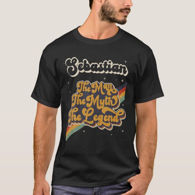 Sebastian The Man The Myth The Legend First Name R T-Shirt (Front)