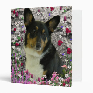 Sebastian the Welsh Corgi in Flowers Binder