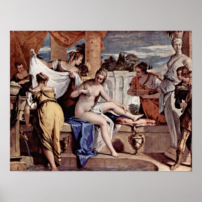 Sebastiano Ricci - Bathsheba in her bath, Poster (Front)