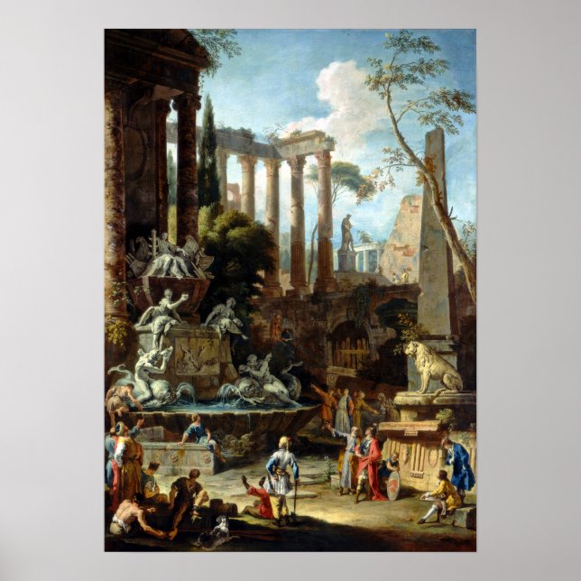 Sebastiano Ricci Marco Ricci Memorial to Admiral Poster (Front)
