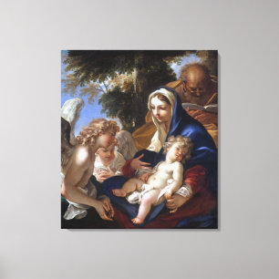 Sebastiano Ricci The Holy Family with Angels Canvas Print