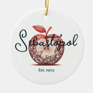 Sebastopol California Gravenstein Apple Fair Ceramic Ornament