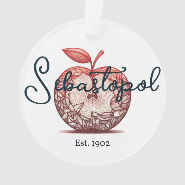 Sebastopol California Gravenstein Apple Fair  Ornament (Front)