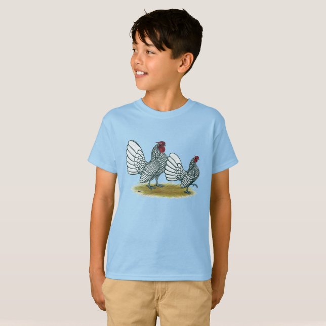 Sebright Bantams:  Silver T-Shirt (Front Full)