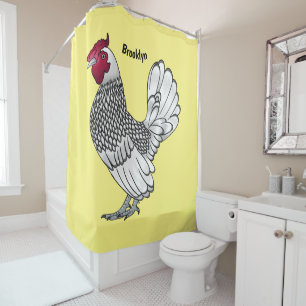 Sebright chicken cartoon illustration 