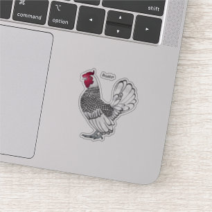 Sebright chicken cartoon illustration