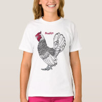 Sebright chicken cartoon illustration