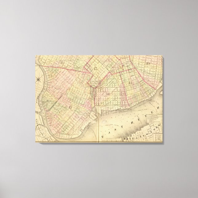 Sec 1 Brooklyn map Canvas Print (Front)