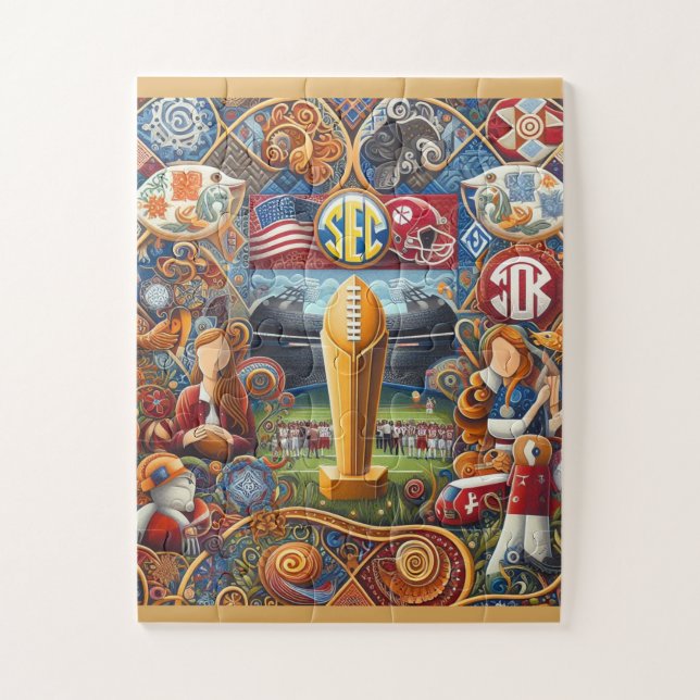  sec championship  flok art design  jigsaw puzzle (Vertical)