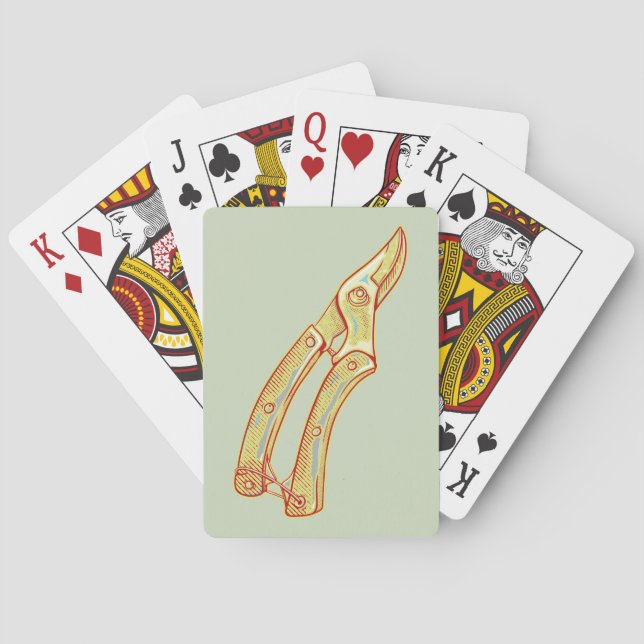 Secateurs Gardening tools Playing Cards (Back)