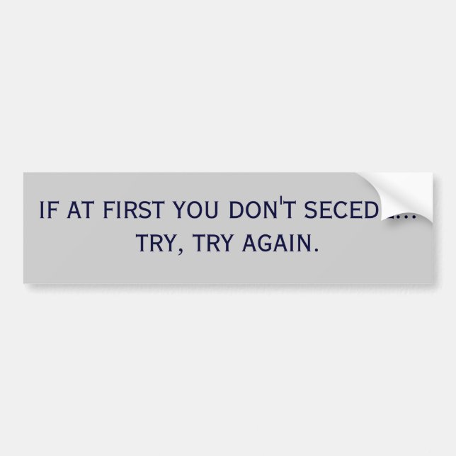 Secede Bumper Sticker (Front)