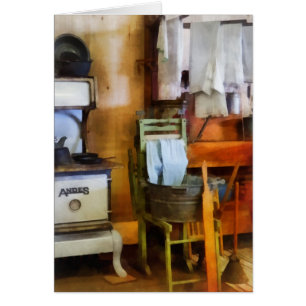 Séchage de blanchisserie dans la cuisine