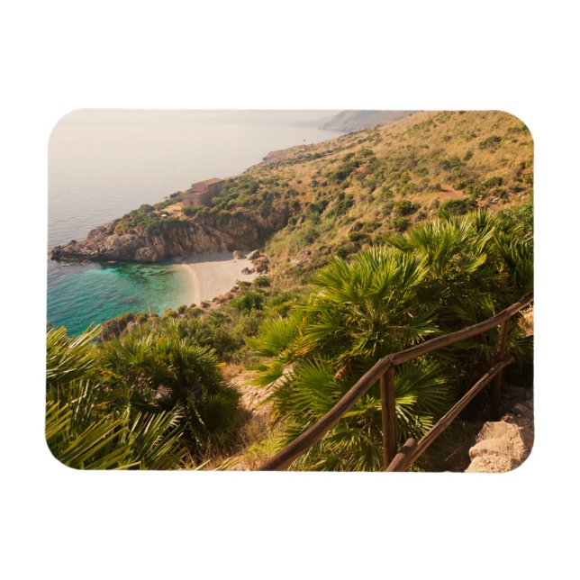 Secluded beach in Lo Zingaro, Sicily Magnet (Horizontal)