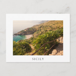 Secluded beach in Lo Zingaro, Sicily Postcard