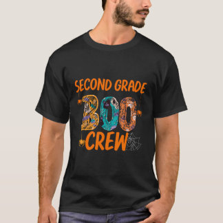 Second 2Nd Grade Boo Crew Funny School Halloween C T-Shirt