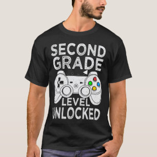 Second 2nd Grade Level Unlocked Video Game Byck To T-Shirt