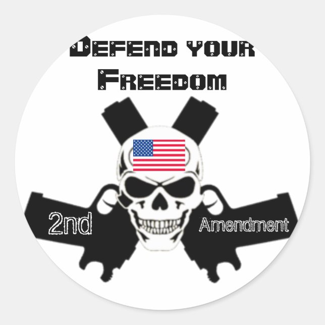 second amendment classic round sticker (Front)