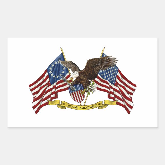 Second Amendment Liberty Eagle Sticker (Front)