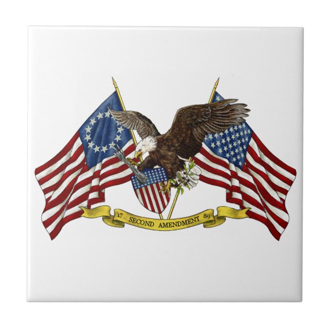 Second Amendment Liberty Eagle Tile (Front)