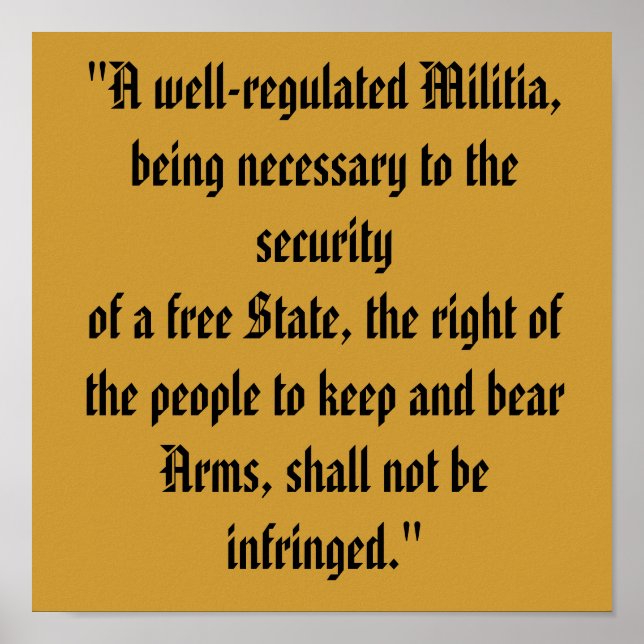 Second Amendment Print (Front)