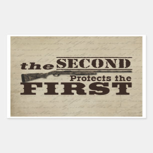 Second Amendment Protects First Amendment Sticker
