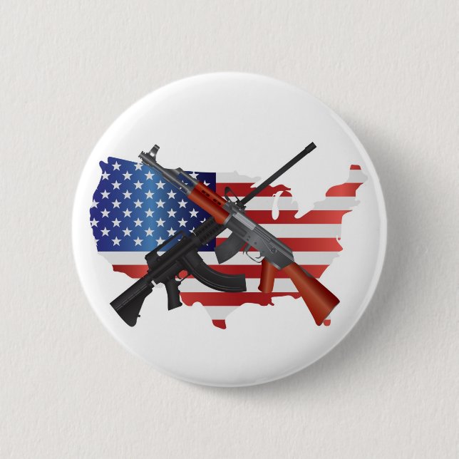 Second Amendment Right to Bear Arms Button (Front)