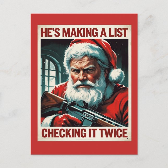 Second Amendment Santa Card | Gun Rights Christmas (Front)