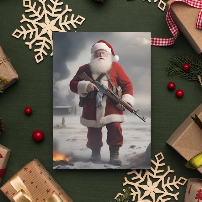 Second Amendment Santa Funny Christmas Holiday Card (Creator Uploaded)