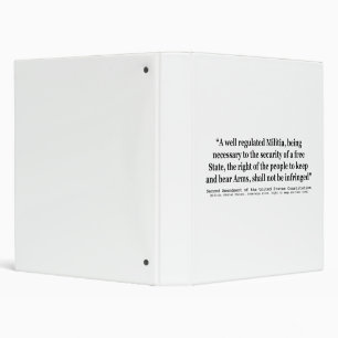 Second Amendment to the United States Constitution Binder