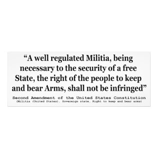 Second Amendment to the United States Constitution Photo Print
