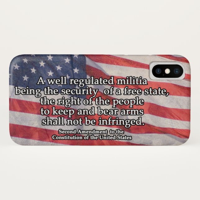 Second Amendment to the US Constitution Case-Mate iPhone Case (Back (Horizontal))