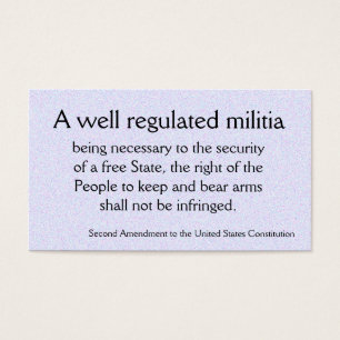 Second Amendment trivia cards