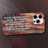 Second Amendment Typography Rustic US Flag