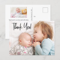 Second Baby Girl Photo Baby Shower Thank You
