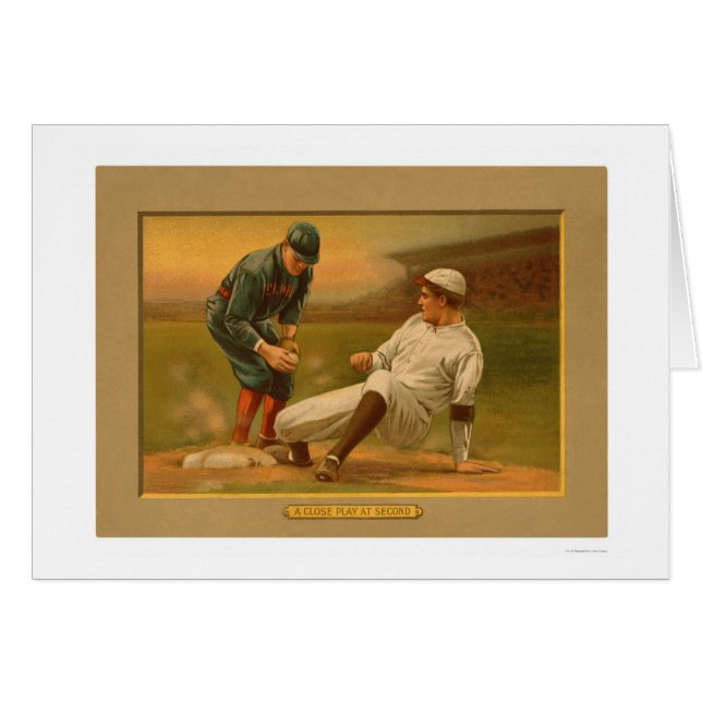 Second Base Play Baseball 1911 (Front Horizontal)