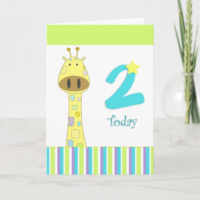 Second birthday boy card (Front)